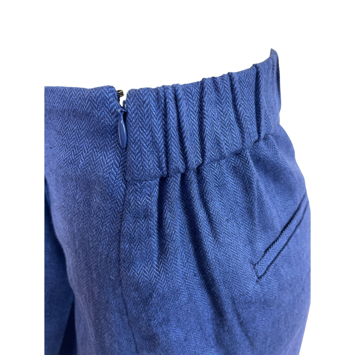 Banana Republic Womens Pleated Linen-Blend Shorts Blue Elastic Waist Sz M - New