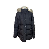 Lauren Ralph Lauren Black Puffer Coat W/Faux Fur Hood Womens Size XL