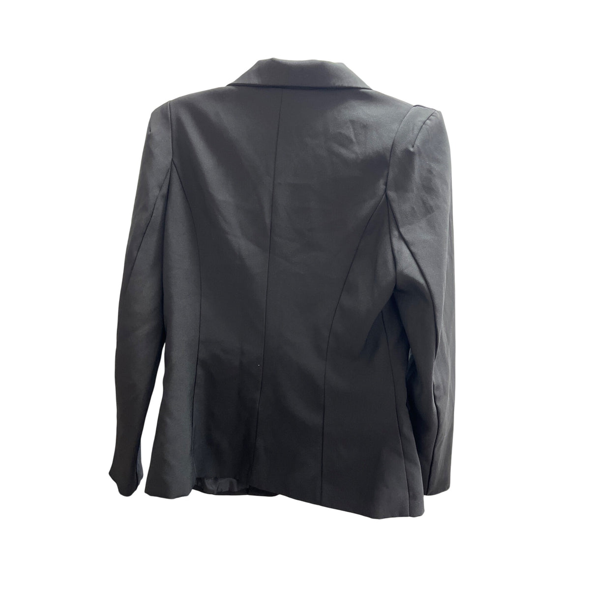 Zara Woman Black Polyester Single Button Blazer Jacket Lined Womens Size L