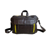Unbranded Women's Brown Faux Leather Strapped Pilot Bag Sz L