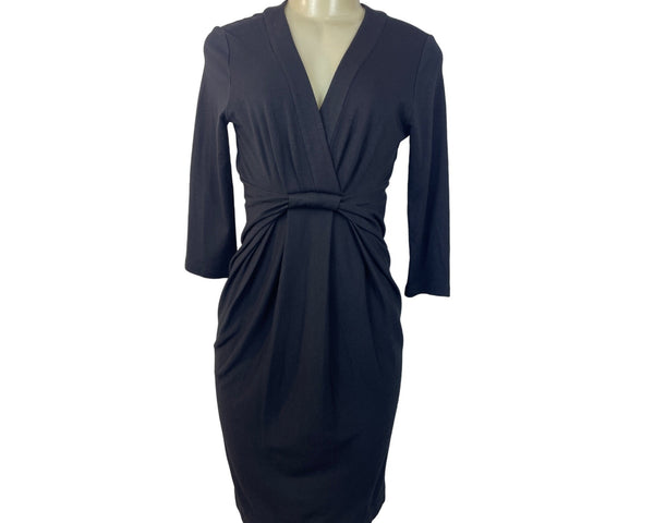 Bcbg Maxazria Women's Black Wrap Dress Sz M