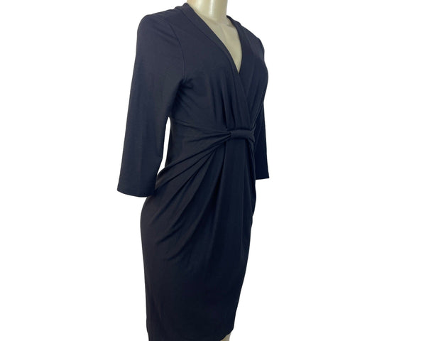 Bcbg Maxazria Women's Black Wrap Dress Sz M
