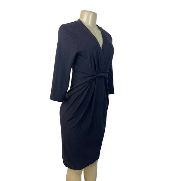 Bcbg Maxazria Women's Black Wrap Dress Sz M