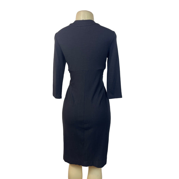 Bcbg Maxazria Women's Black Wrap Dress Sz M