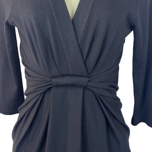 Bcbg Maxazria Women's Black Wrap Dress Sz M