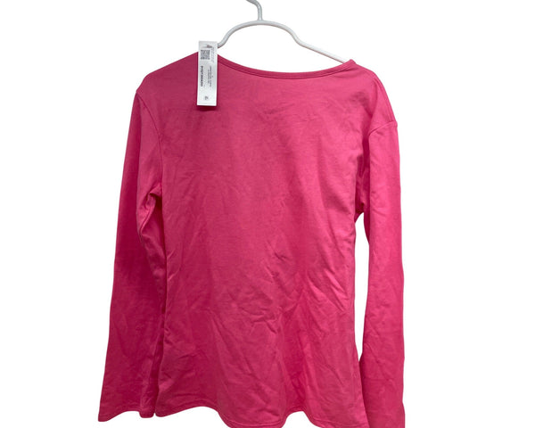 365 Kids Girls Pink Long Sleeve Graphic T-Shirt Unicorn & Stars Print Size 8