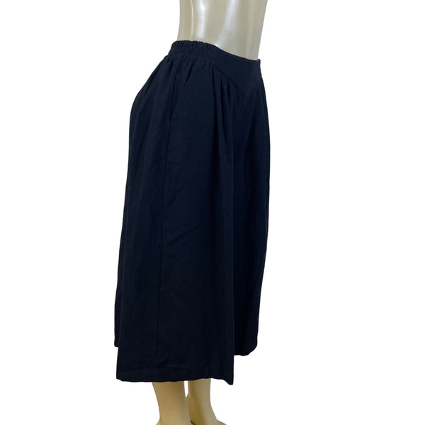 Free People Women's Black Crop Top & Culotte Set Casual Two Piece Outfit Size XS