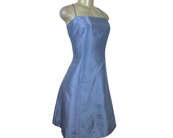 Ann Taylor Spaghetti Straps Blue A-Line Cocktail Dress Sleeveless Sz 8 - New