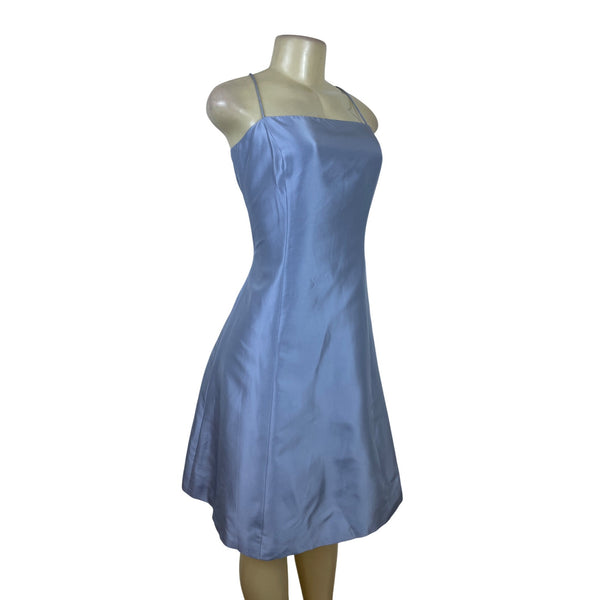 Ann Taylor Spaghetti Straps Blue A-Line Cocktail Dress Sleeveless Sz 8 - New
