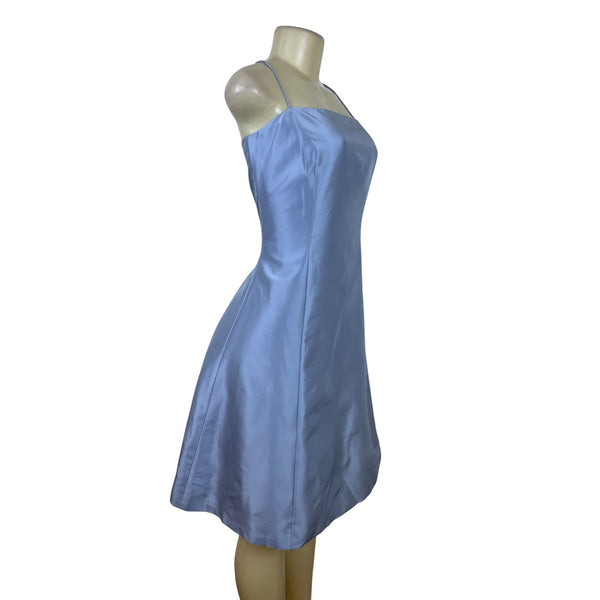 Ann Taylor Spaghetti Straps Blue A-Line Cocktail Dress Sleeveless Sz 8 - New