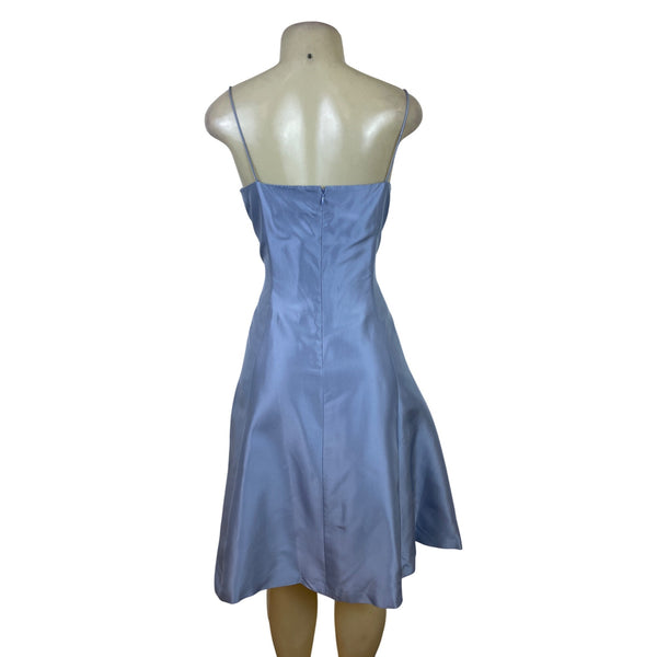 Ann Taylor Spaghetti Straps Blue A-Line Cocktail Dress Sleeveless Sz 8 - New