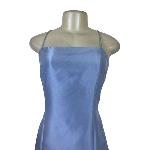 Ann Taylor Spaghetti Straps Blue A-Line Cocktail Dress Sleeveless Sz 8 - New