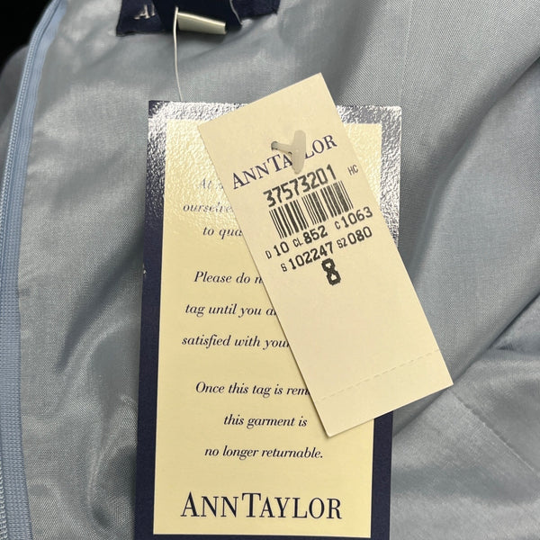 Ann Taylor Spaghetti Straps Blue A-Line Cocktail Dress Sleeveless Sz 8 - New