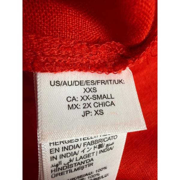 The Drop Red Linen Collared Button-Down Midi Shirt Dress Lightweight Sz XXS