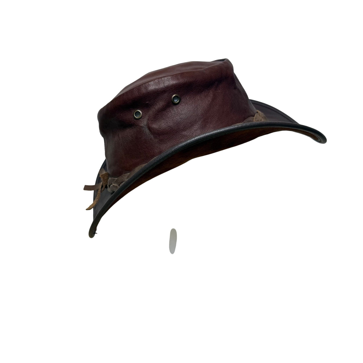 Vintage 1019 Barmah Men Brown Kangaroo Leather Waterproof Sundowner Hat Size M