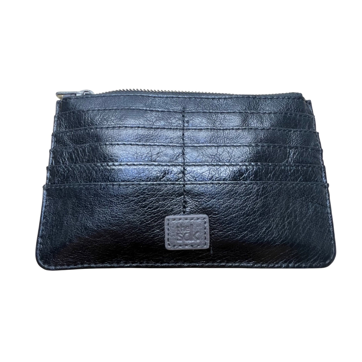 The Sak Women’s Grey & Black Leather With Power Bank & Wallet Set Crossbody Bag