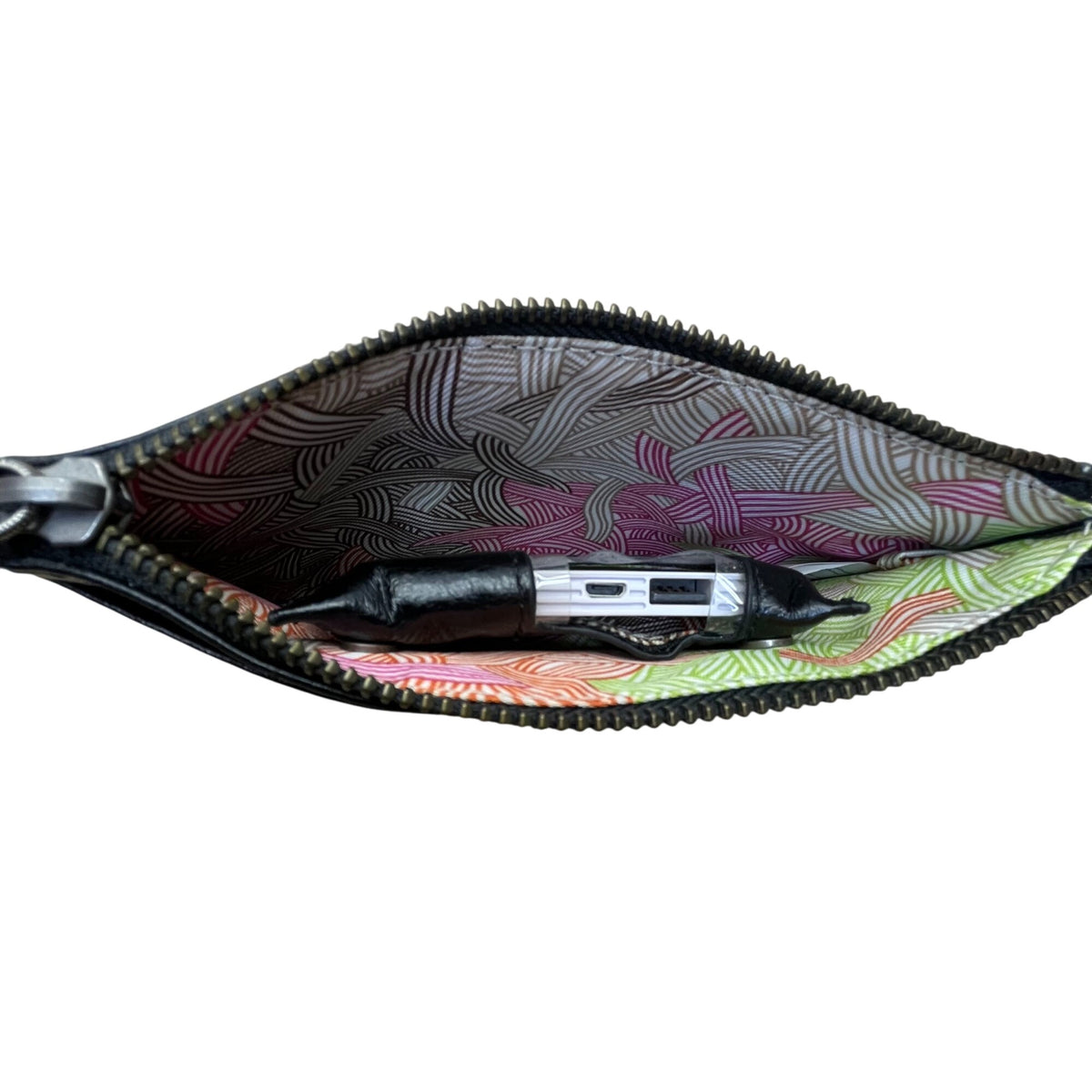 The Sak Women’s Grey & Black Leather With Power Bank & Wallet Set Crossbody Bag