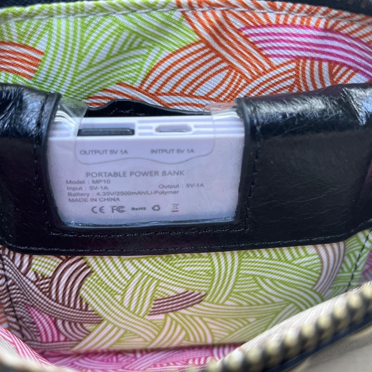 The Sak Women’s Grey & Black Leather With Power Bank & Wallet Set Crossbody Bag