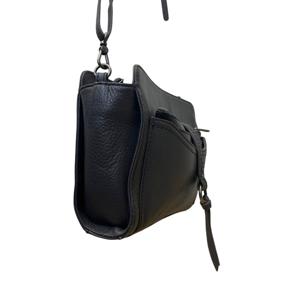 The Sak Women’s Grey & Black Leather With Power Bank & Wallet Set Crossbody Bag