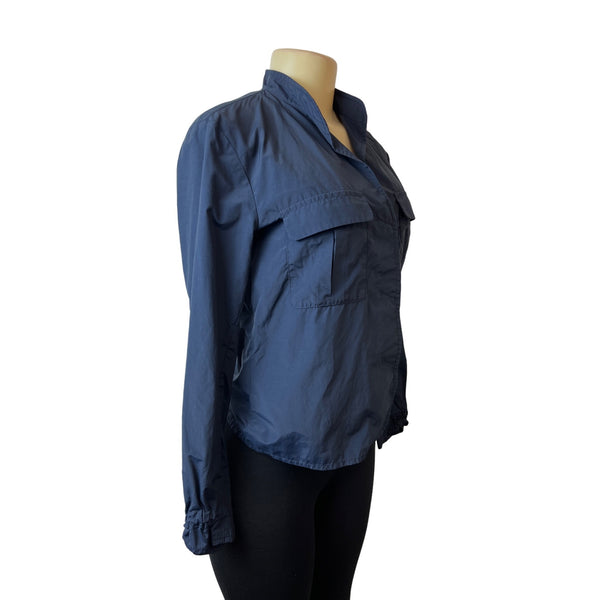 Emporio  Women's Navy Blue Long Sleeve Button Down Shirt Sz 40