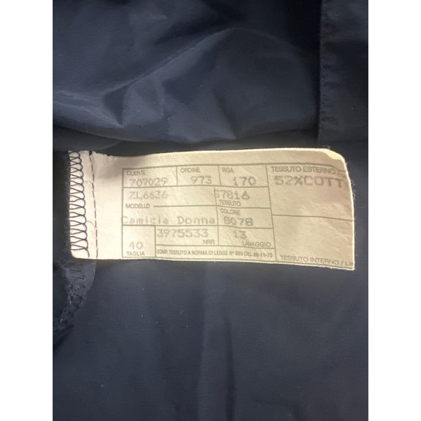 Emporio  Women's Navy Blue Long Sleeve Button Down Shirt Sz 40