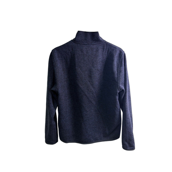 J.Crew Mens Navy Fleece Quarter-Zip Pullover Size M Warm Soft Casual Sweatshirt