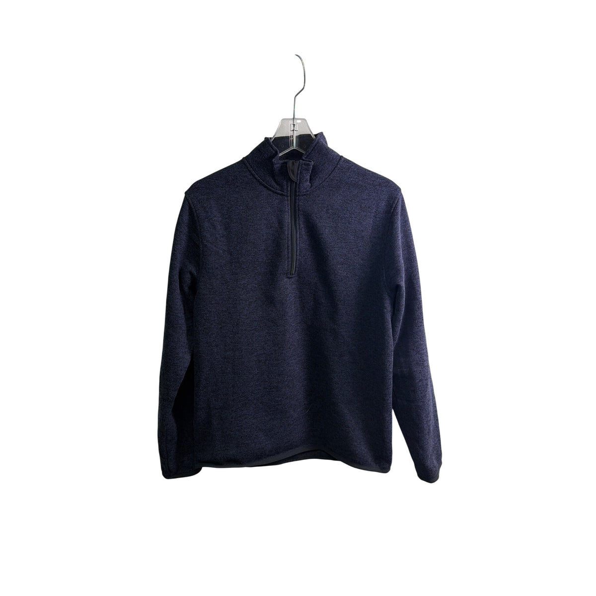 J.Crew Mens Navy Fleece Quarter-Zip Pullover Size M Warm Soft Casual Sweatshirt