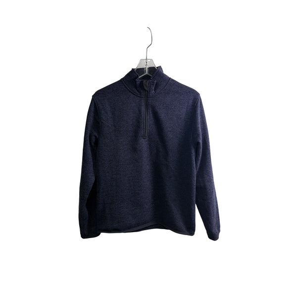 J.Crew Mens Navy Fleece Quarter-Zip Pullover Size M Warm Soft Casual Sweatshirt