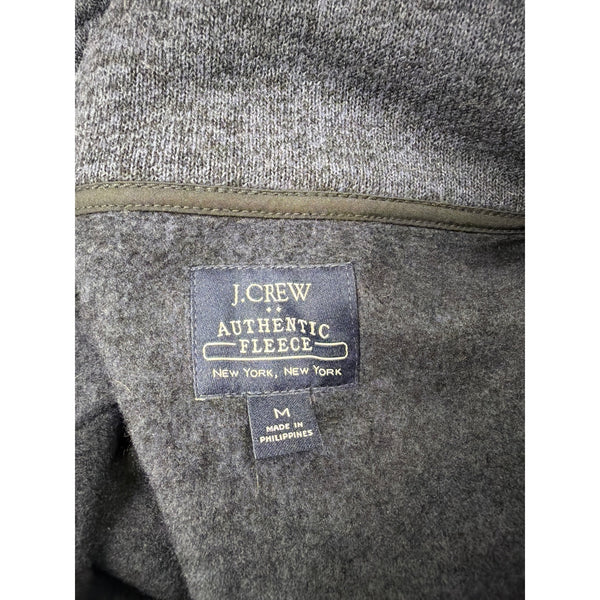 J.Crew Mens Navy Fleece Quarter-Zip Pullover Size M Warm Soft Casual Sweatshirt