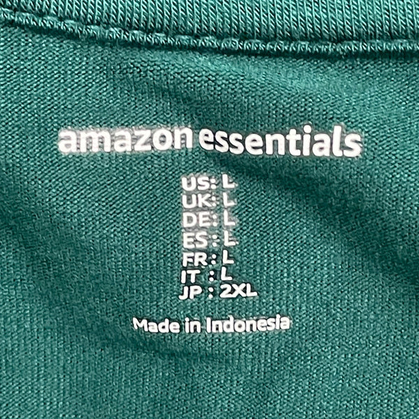 Essentials Women’s Sleeveless Teal Green Jumpsuit W/ Tie Waist Sz L - New