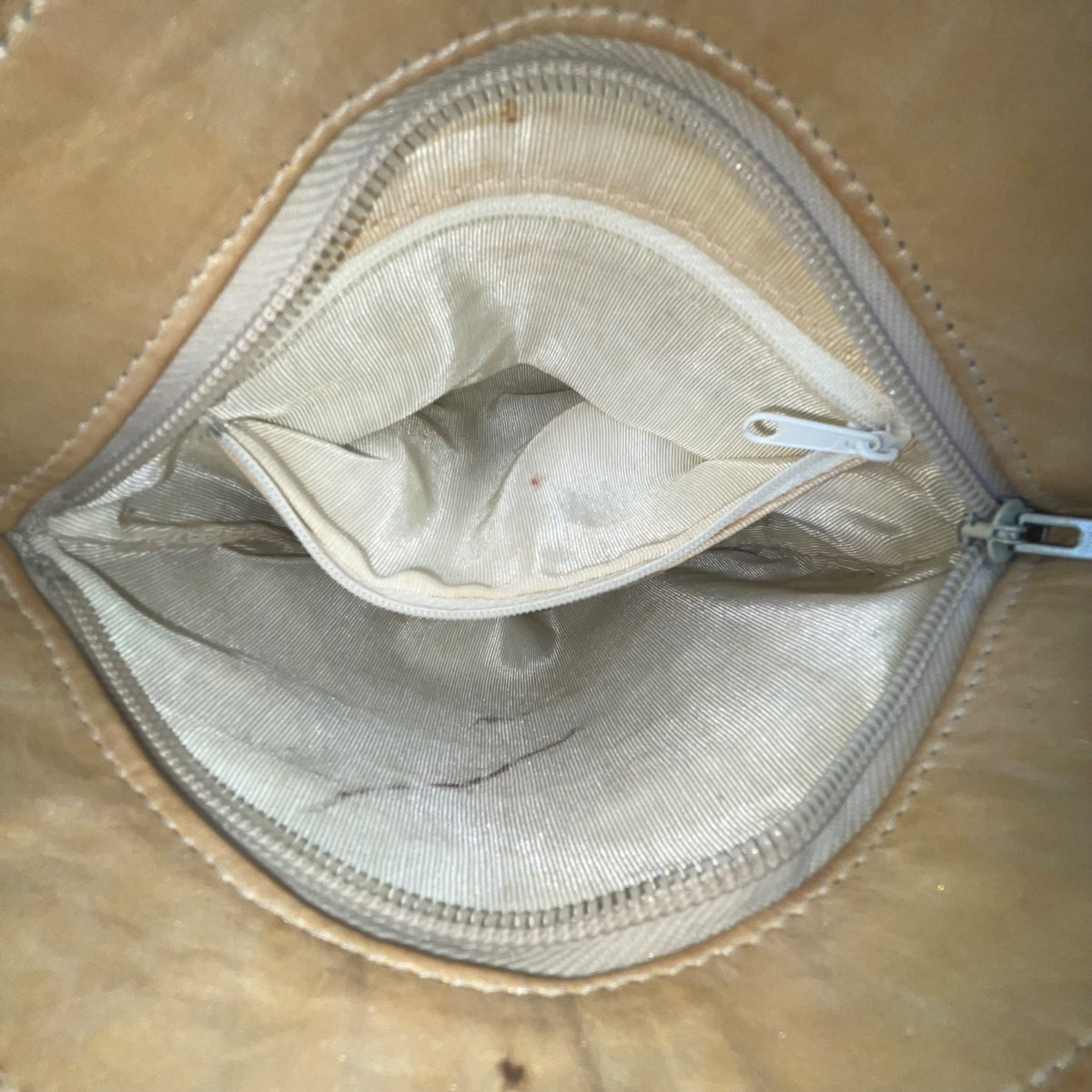 Vintage Jenny Tee Women’s Gold & Brown Metallic Textured USA-Made Shoulder Bag