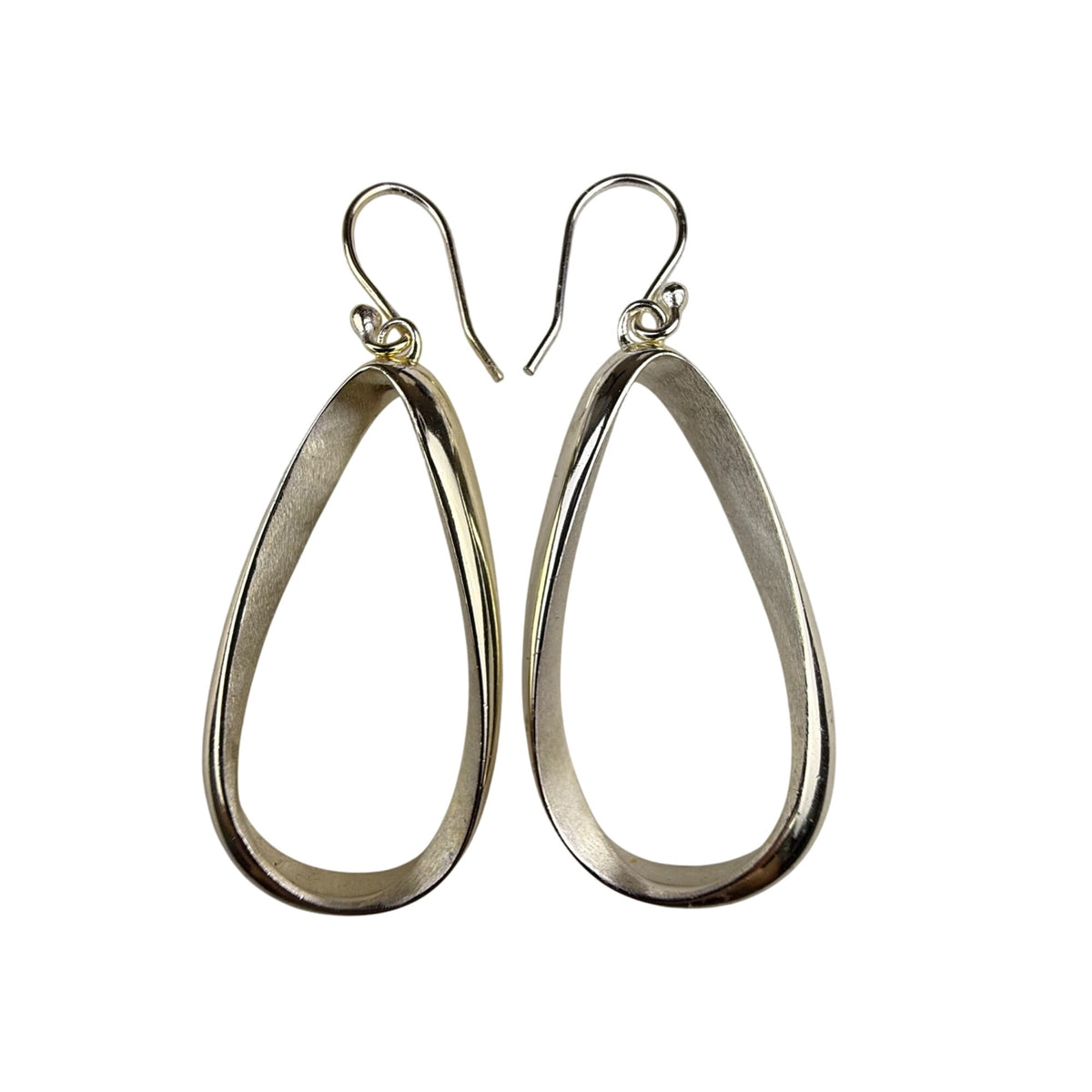 Sterling Silver Women's Polished Teardrop Earrings Silver 925 Hook Closure
