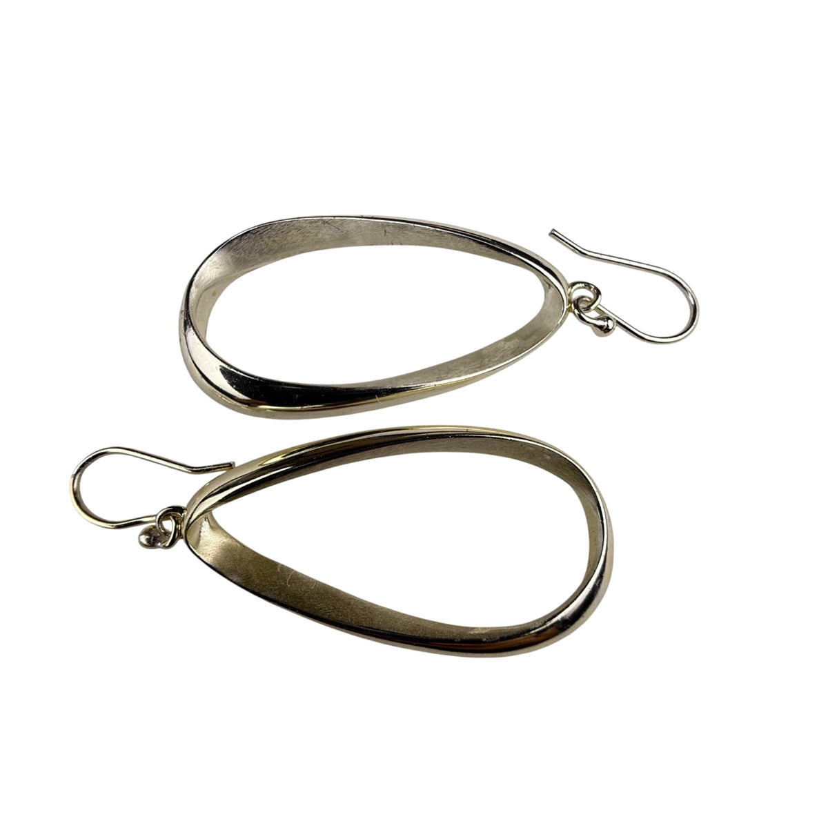 Sterling Silver Women's Polished Teardrop Earrings Silver 925 Hook Closure