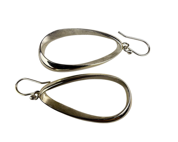 Sterling Silver Women's Polished Teardrop Earrings Silver 925 Hook Closure