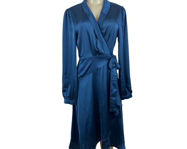 Boohoo Women’s Turquoise Knee Length Robe Size 8