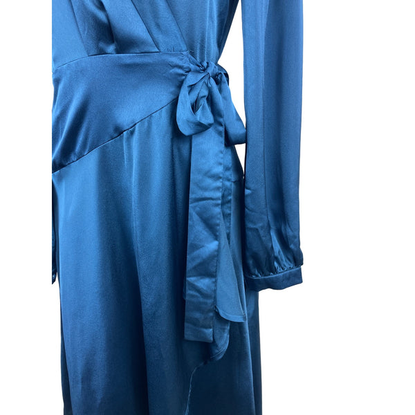 Boohoo Women’s Turquoise Knee Length Robe Size 8