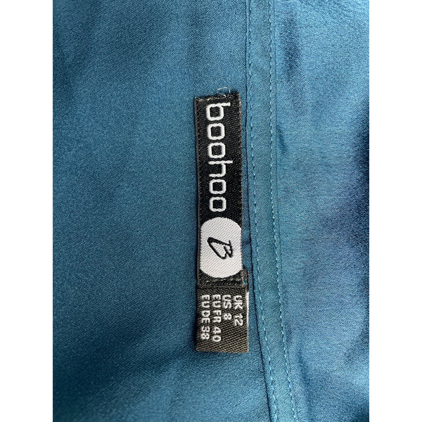 Boohoo Women’s Turquoise Knee Length Robe Size 8