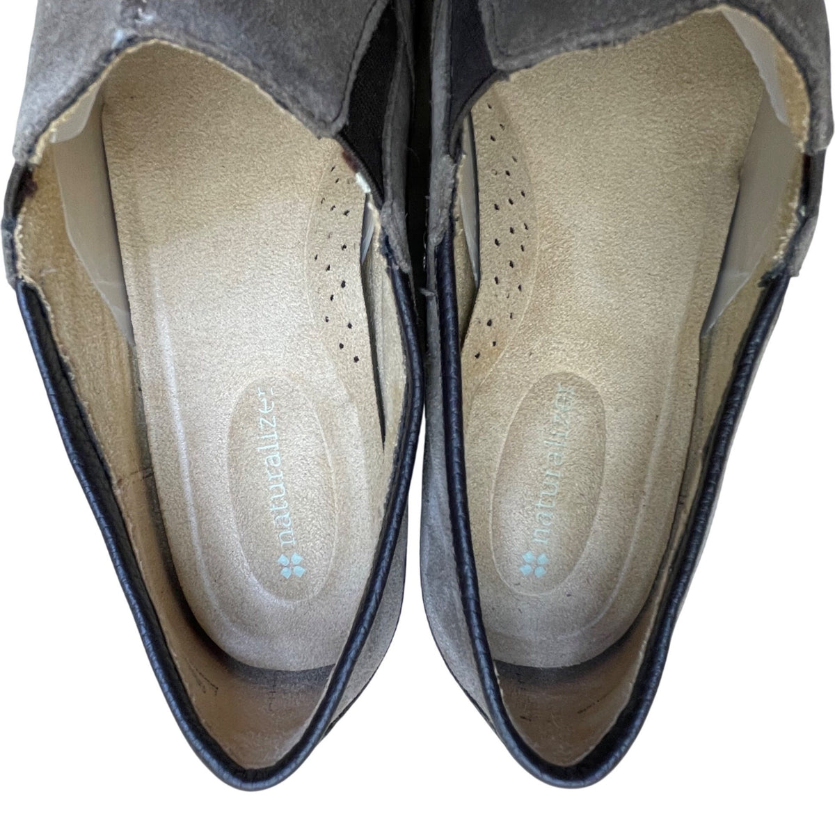 Naturalizer Women’s Brown Suede Leather Cushioned Insole Slip-On Loafers Size 8M