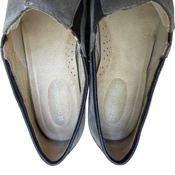 Naturalizer Women’s Brown Suede Leather Cushioned Insole Slip-On Loafers Size 8M