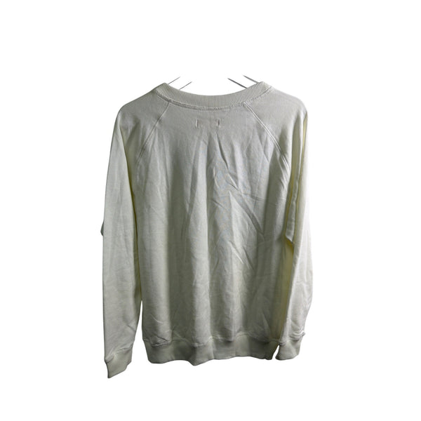 Hollister Womens Ivory Cotton Blend Crewneck Sweatshirt Feather Moon Graphic XS Hollister Womens Ivory Cotton Blend Crewneck Sweatshirt Feather Moon Graphic XS