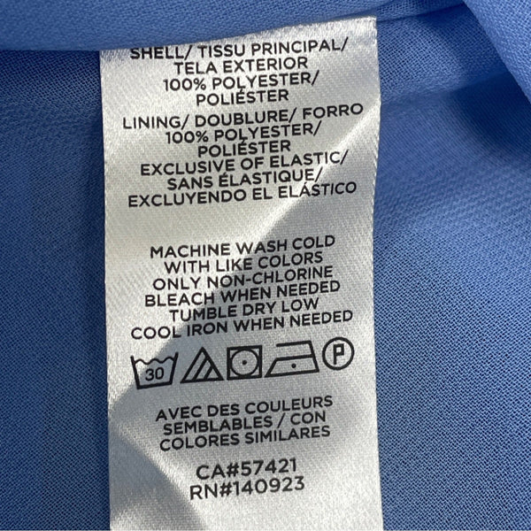 Loft Womens Blue Swiss Dot Textured Sleeveless Ruffled Blouse Sz SP - NEW
