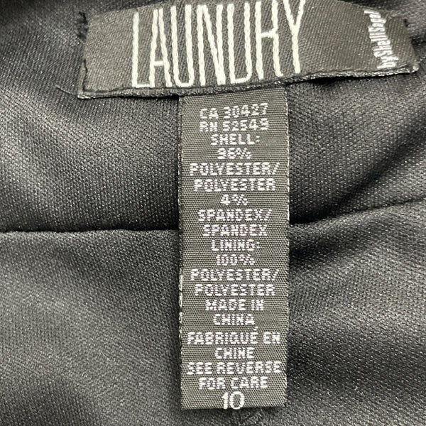 Laundry Womens Black Embellished Midi Dress Floral V-Neck Size 10