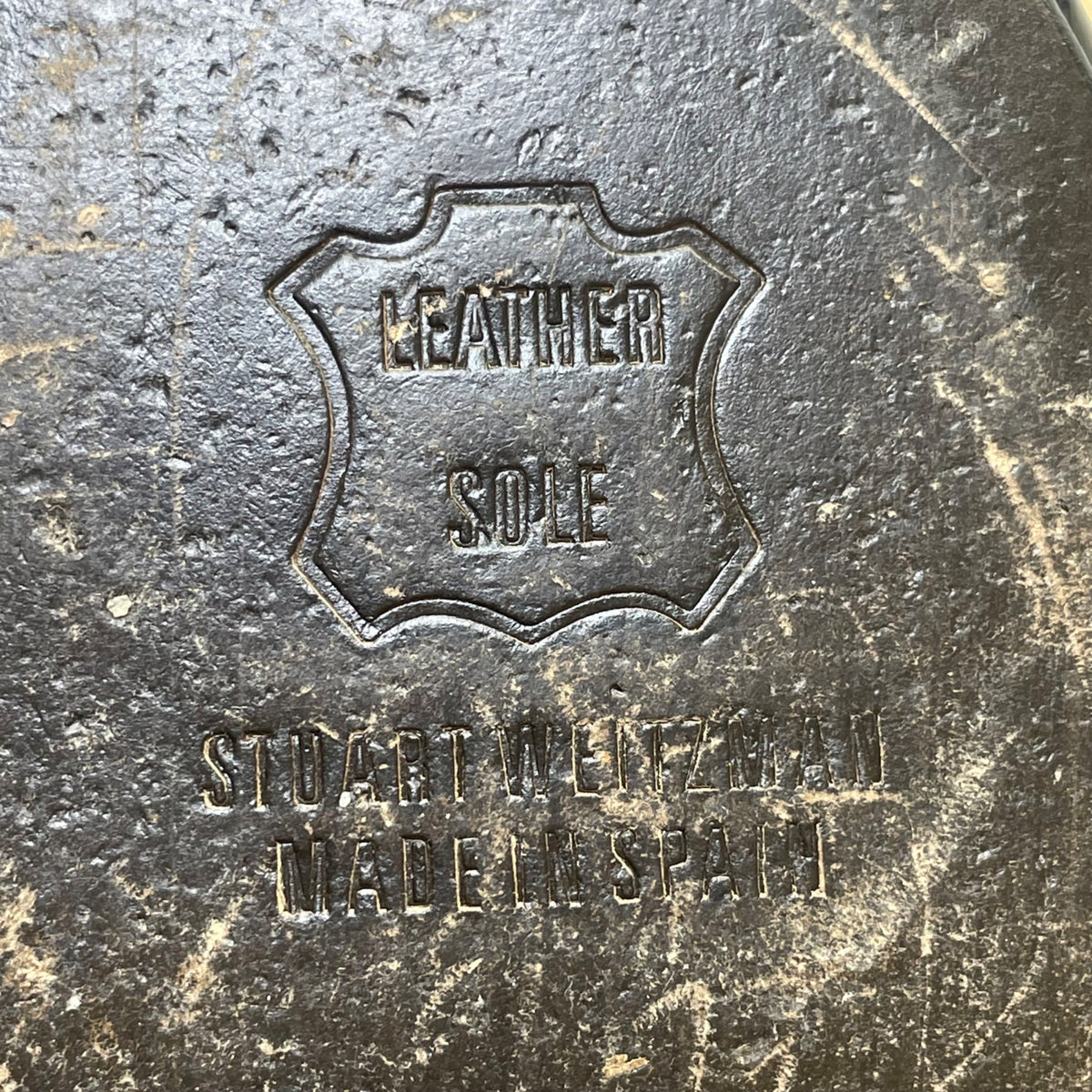 Stuart Weitzman Women’s Navy Crepe Lois Pointed Toe Heels With Bow Accent Sz 8M