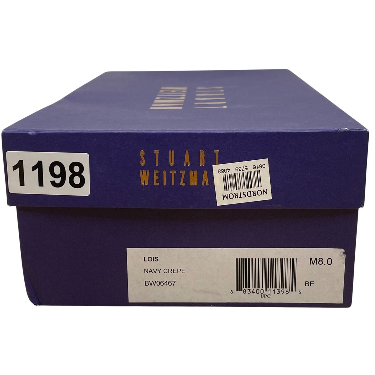 Stuart Weitzman Women’s Navy Crepe Lois Pointed Toe Heels With Bow Accent Sz 8M