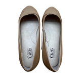 Cliffs By White Mountain Women’s Beige Clara Pleated Toe Comfort Flats Sz 8.5W