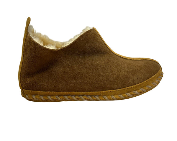 L.L. Bean Women’s Brown Cozy Shearling-Lined Suede Outdoor Slippers Size 9M