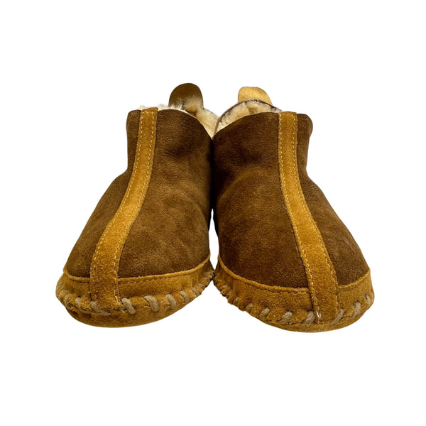 L.L. Bean Women’s Brown Cozy Shearling-Lined Suede Outdoor Slippers Size 9M