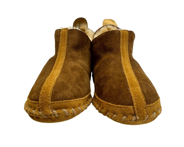 L.L. Bean Women’s Brown Cozy Shearling-Lined Suede Outdoor Slippers Size 9M
