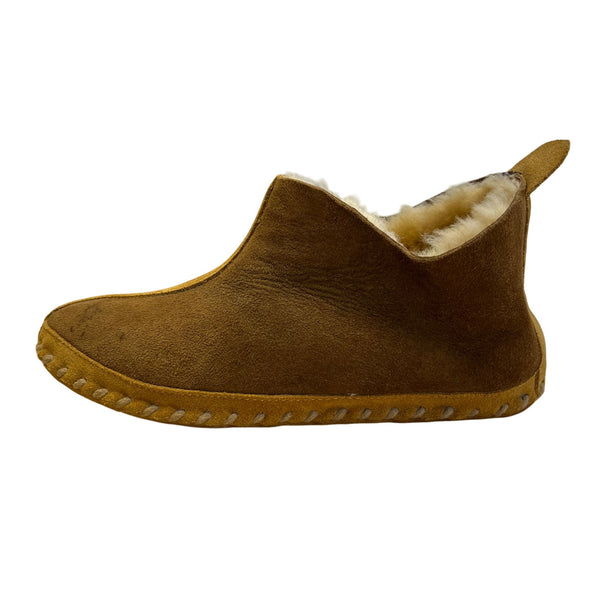 L.L. Bean Women’s Brown Cozy Shearling-Lined Suede Outdoor Slippers Size 9M