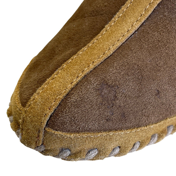 L.L. Bean Women’s Brown Cozy Shearling-Lined Suede Outdoor Slippers Size 9M